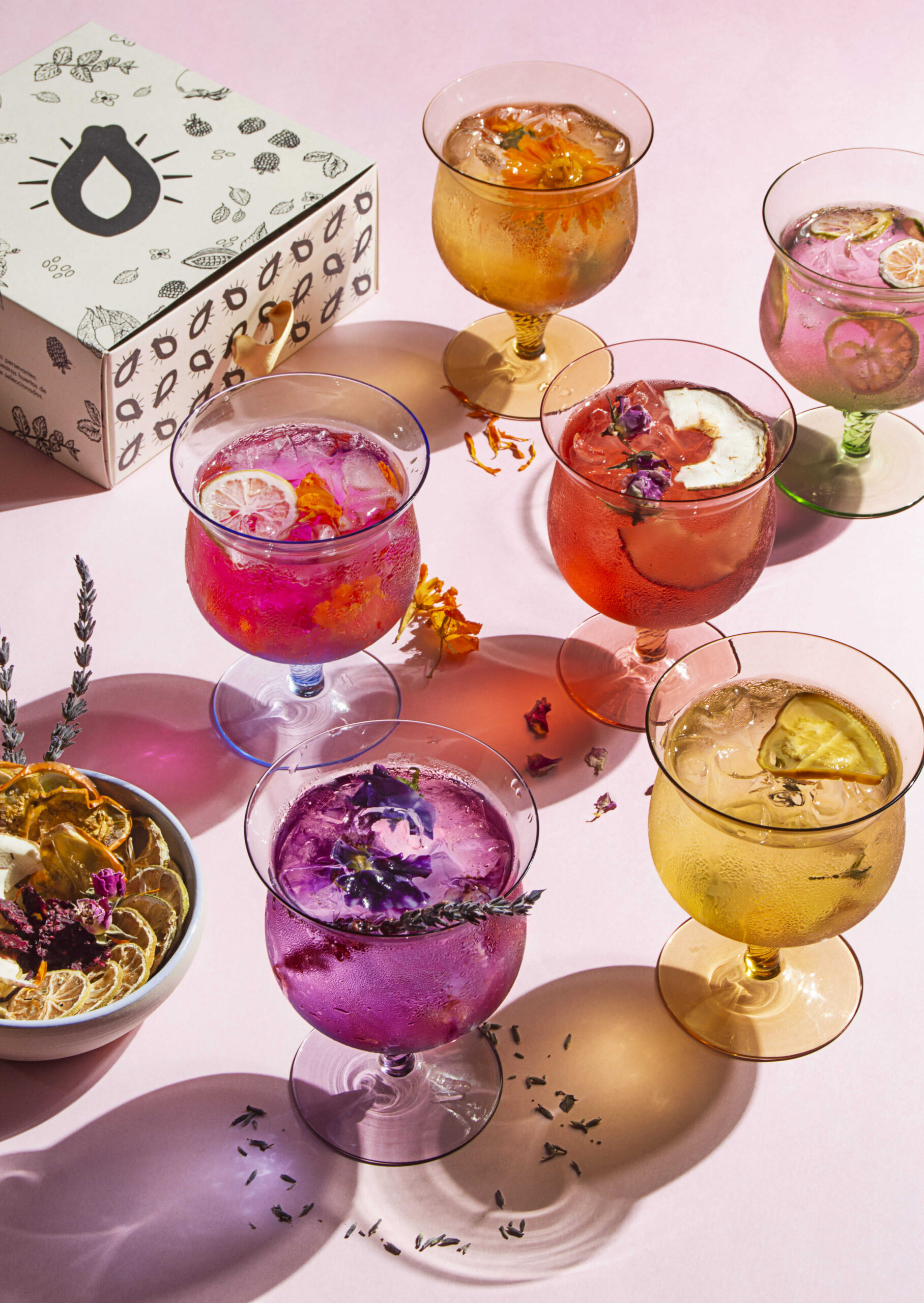 Caja Gin con Flores